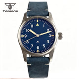 39mm VH31 Quartz Pilot Watch Tandorio TD910A Sapphire Glass Luminous 20BAR