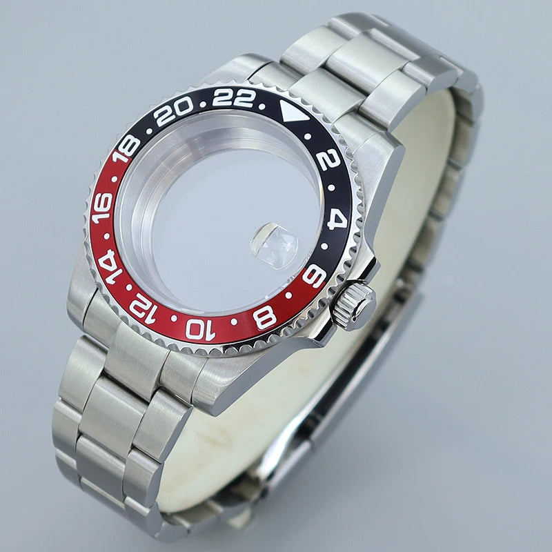 40MM Submariner watch case Eta2824 Sw200 PT5000 Sloping Bezel Sapphire GMT Yacht Master