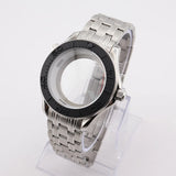 42mm NH35 Stainless Steel Seamaster Watch Case Mineral/Sapphire Glass Black Ceramics Bezel Insert with Bracelet for Seiko Mod Seamaster Build Parts