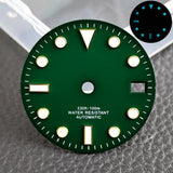 28.5mm blue lume NH35 NH34 Dial Single Calendar Submariner style with Hands Watches accessory