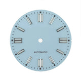 Double bar 28.5mm Watch Dials for NH35A NH38 Movement No Date with BGW9 Lume NH35 Dial Green Orange Blue PzpNqzZr