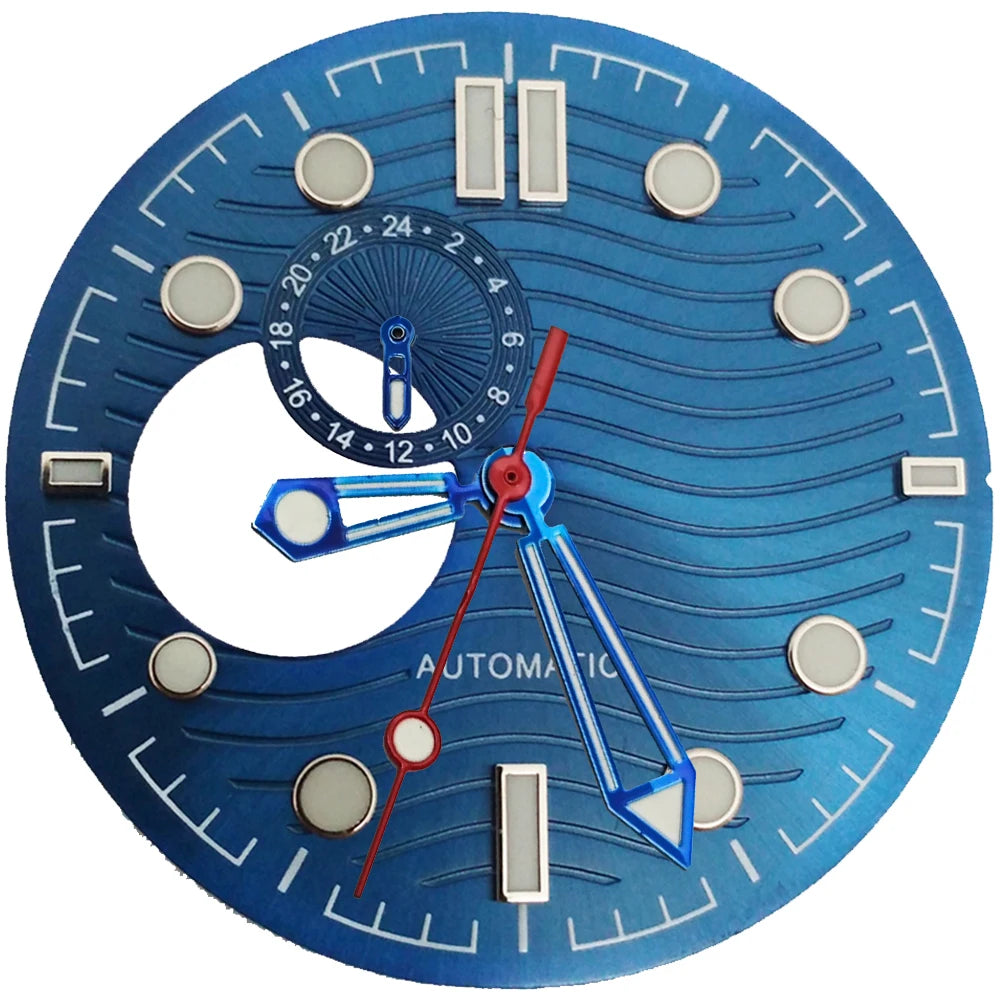 NH39 Watch Dials 31mm Subsecond dial  Hands Green Luminous  Watch Accessories Parts