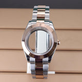 Explorer Watch Case 36mm/39mm Silver Rose Gold yellow Gold Two tone Sapphire 316L stainless Steel For Nh35 Nh36 NH34 NH38 Nh70 Miyota 8215 8285Movement