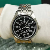Quartz Pilot Watch 40mm Vh31 Beat Quartz Sapphire 5Bar 316L Stainless Steel vintage Field watch