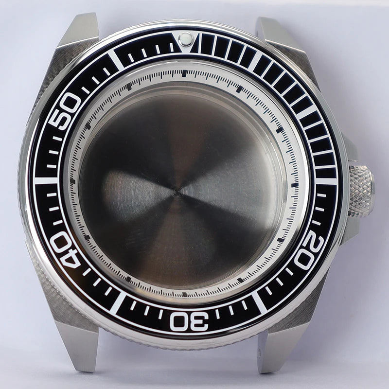 43.8mm Modified Samurai Watch Case Sapphire  For NH35 NH36 NH38 4R36 Movements 100M Waterproof
