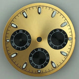 29.8mm Sterile VK63 Dial Luminous Black Withe Gray Blue Gold Orange quartz Chronograph Movement