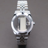 Explorer Watch Case 36mm/39mm Silver Rose Gold yellow Gold Two tone Sapphire 316L stainless Steel For Nh35 Nh36 NH34 NH38 Nh70 Miyota 8215 8285Movement