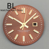 24.5MM Dial for women's watch Sunburst NH05 Watch Dial Gold Rose Sticks Number Women's Mechanical Watch Modified Parts Fit 31mm NH05 NH06 Watch