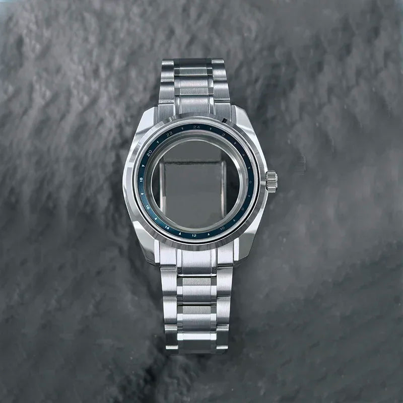 Premium 40mm 44GS Design Case Fit 32.5mm Dial Sapphire Crystal Chapter Ring Matches High Quality Automatic Luxury GMT NH35 NH34