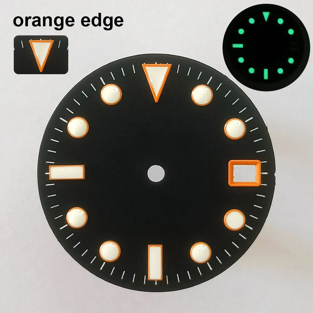 151 type of dials Submariner 28.5mm dial with calendar window suitable for NH35 movement luminous dial can support DIY dial customization name/logo