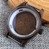 Solid Bronze Pilot Case 36mm 39mm Fit for NH35 NH36 PVD Black Pilot Case PT5000 ETA2824 Sapphire Crystal 200M Waterproof Screw Crown