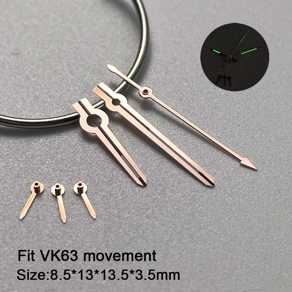 29.5mm VK63 Dial Chronograph Green Luminous High Quality Watch Modification Accessories