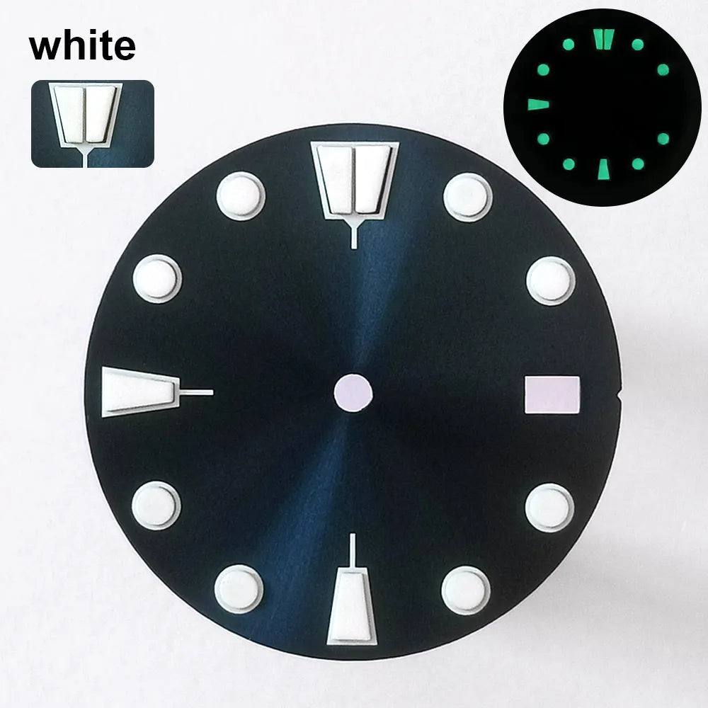151 type of dials Submariner 28.5mm dial with calendar window suitable for NH35 movement luminous dial can support DIY dial customization name/logo