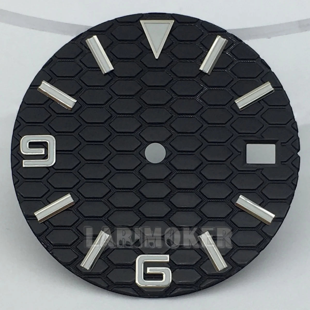 honeycomb texture watch dial is 29mm green luminous suitable for replacing parts of NH35 and NH36 movements