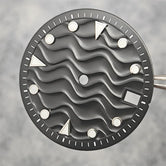 28.5mm ウォッチダイヤル ウォーターリップル グラデーションカラー ウォッチフェイス グリーン 夜光面 メンズウォッチアクセサリー NH35ムーブメント用