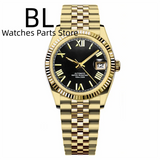36mm39mm Two-tone Rose Gold DateJust Fluted Sapphire Roman Index Bubble 10Bar