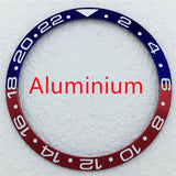 BB58 Watch Bezel Insert 37.2mm x 31.4mm Ceramic/aluminium for 39mm Case Watch Accessory Parts