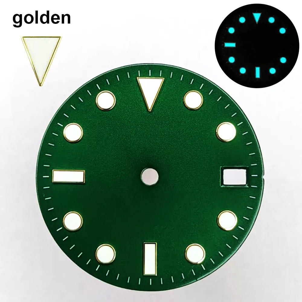 151 type of dials Submariner 28.5mm dial with calendar window suitable for NH35 movement luminous dial can support DIY dial customization name/logo