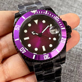 Tandorio TD203P Submariner Diver NH35A 40mm Purple20 ATM 120 Clicks Rotating Bezel Sapphire