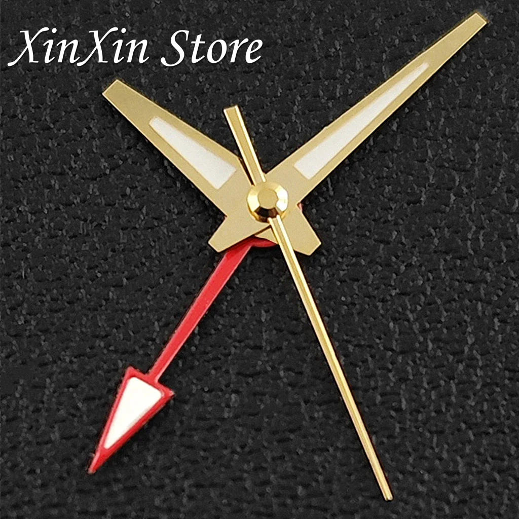 GS 4 Pointers NH34A GMT Watch Hands C3 Green Luminous Watch Needles for NH34 NH35 NH36 NH38 Movement
