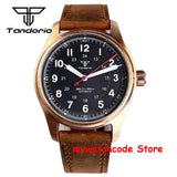 39mm Real Cusn8 Bronze Aviator Watch Tandorio TD107Z  Sapphire 20Bar  NH35A PT5000 Miyota8215 Automatic Military Relojes