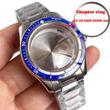 40mm Diver Watch Case Serica Double Domed Sapphire Chapter Ring 200m Waterproof  Men Watch Case Fit NH35 NH36 NH38 ETA2824 PT5000 Movement Part