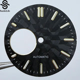 NH38 dial 28.5mm Texture Watch Dial Green Luminous Modification Watch Accessories  Watch Faces for NH38 Movement