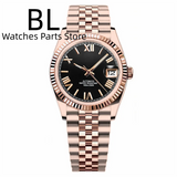 36mm39mm Two-tone Rose Gold DateJust Fluted Sapphire Roman Index Bubble 10Bar