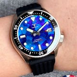 37mm SkX013 Watch Mop Dial Tandorio TD227M 20bar Diver Stainless Steel 3.8 Crown Sapphire