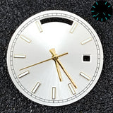 Miyota 8285 Dual Calendar Dial and hands 31mm up and down dual calendar dial blue green luminous watch replace accessories