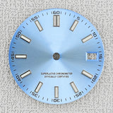28.5mm double bar date window Watch Dial With Watch Hands Date Just Luminous Sunray Fit NH35 NH36 Watch Faces Automatic Movement