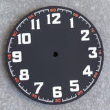 Tandorio 40.5mm Matte Watch Dial Fit NH35 NH36 ETA2824 PT500 Arabic Numeral Watch Face Automatic Watch Accessories Replace Parts