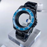 GMT/SUB NH35 watch case 40mm Black Stainless Steel High Quality Sapphire Glass Alloy/Ceramic Bezel case fit nh35 movement
