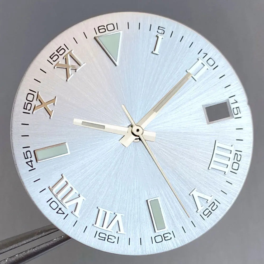 Wimbledon Style Roman Numeral Sunburst Dial 29mm Watch Dial Face For NH35 NH36 NH38 Movement Watch Replacement Part