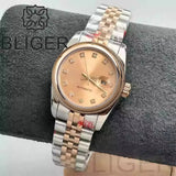 31mm Women's Watch BLIGER Two Tone Gold Case Sapphire Japan NH05 Movement 10ATM