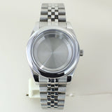 Two Tone Round Edge Watch Case 39mm 36mm Sapphire Crystal Glass For Seiko NH35 NH36 NH38 NH34 Miyota 8215 Movement Presidential Bracelet