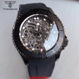 Skeleton SKX007 Black PVD Tandorio TD269S 41mm Japan NH72 Automatic Sapphire 200m Waterproof