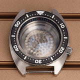41mm Mod Turtle Watch Case Sapphire Glass Waterproof For Abalone/tuna mouth Captain Willard TMI NH35 NH36 NH38 4R Movement Stainless Steel Watch Accessories