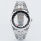 40mm Land-Dweller Watch Case silver sapphire NH34 NH35 NH36 NH38  NH72 ETA 2836 Miyota8215 10Bar