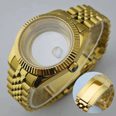 40MM Miyota 8285 Watch Case 316L stainless steel strap Sapphire and stainless for 31mm dial