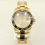 40MM PVD Gold Submariner Watch Case  GMT Yacht Master Polish Strap Sapphire Glass For NH35 NH36 NH34 NH38 Miyota 8215 Eta 2824 GMT SUB Yacht 20ATM waterproof