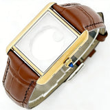 Women Tank Watch Case Roman Markers 27*35mm No Logo For Seiko VJ24 Quartz Movement Mod Parts