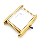 Women Tank Watch Case Roman Markers 27*35mm No Logo For Seiko VJ24 Quartz Movement Mod Parts