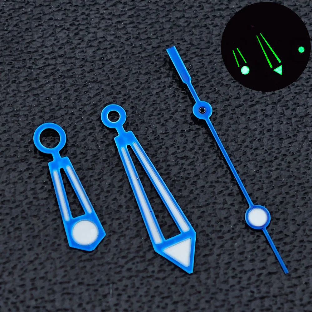 31.7mm seamaster Watch Dial For 300 Series NH35 NH36 Movement 6 O‘clock Date C3 Green Luminous Mechanical Watch Parts