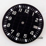 40mm Square Watch Case Glass Back Rubber Strap Dial Hands Set Fit NH35A NH36A Automatic Movement Sapphire Glass