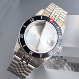 38mm Diver Watch Case GMT Case Stainless Steel Brushed 200M  Fit NH34 GMT NH35 Domed Sapphire Glass Alloy Insert 120 Click Bezel