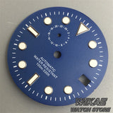 29mm Sterile TMI NH37 Watch Dial Hand Set Black Blue Green Dial Silver Orange Index Green Luminous