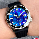 37mm SkX013 Watch Mop Dial Tandorio TD227M 20bar Diver Stainless Steel 3.8 Crown Sapphire