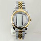 Two Tone Round Edge Watch Case 39mm 36mm Sapphire Crystal Glass For Seiko NH35 NH36 NH38 NH34 Miyota 8215 Movement Presidential Bracelet