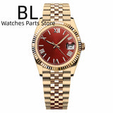 36mm39mm Two-tone Rose Gold DateJust Fluted Sapphire Roman Index Bubble 10Bar